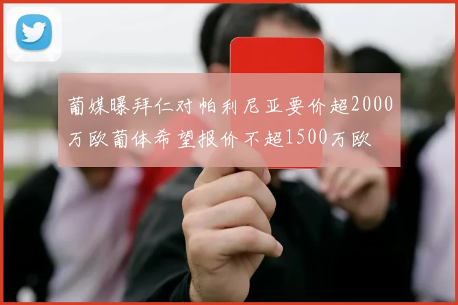 葡媒曝拜仁对帕利尼亚要价超2000万欧葡体希望报价不超1500万欧